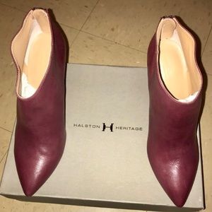 Halston Heritage Karen Leather Ankle Booties